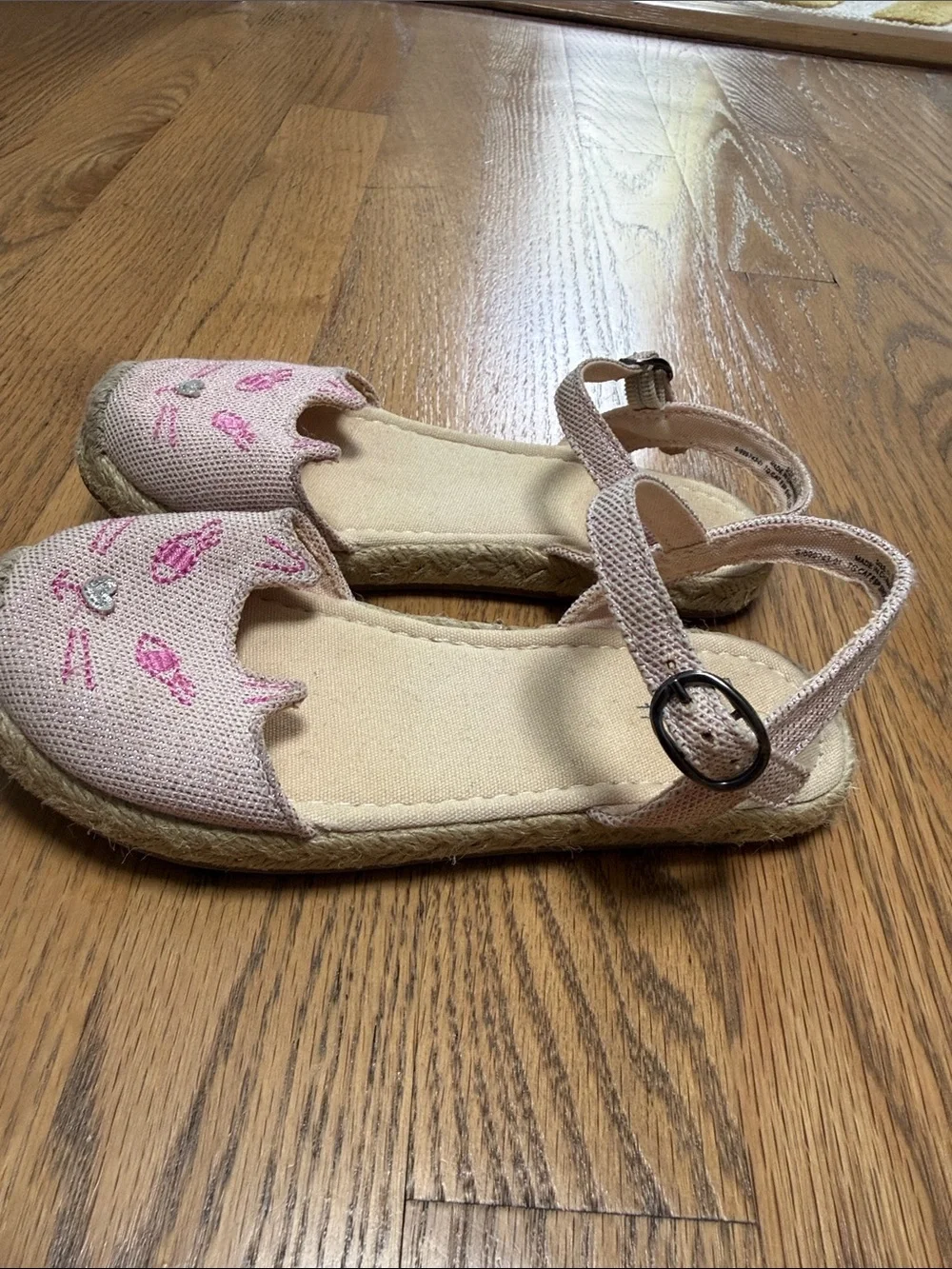 GAP Pink Cat Face Espadrille Sandals for Kids